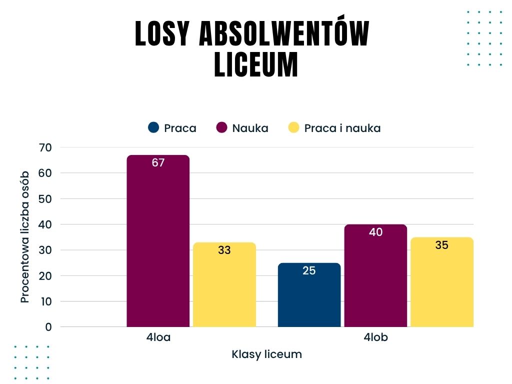 Wykres losów absolwentów Liceum